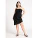 Plus Size Women's Cowl Back Cover Up Mini Dress by ELOQUII in Black (Size 16)