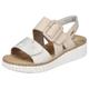 Sandale RIEKER Gr. 38, beige (hellbeige) Damen Schuhe Sandalen