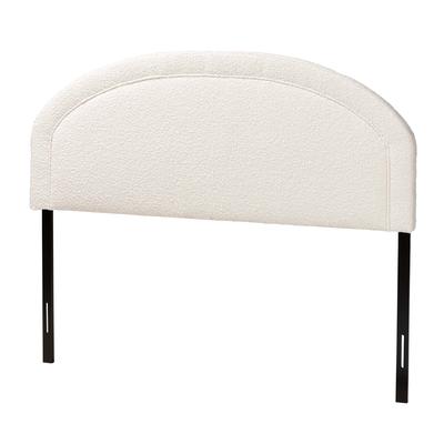 Fiana Modern Cream Boucle Fabric Queen Size Headboard by Baxton Studio in Cream