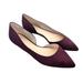 Nine West Shoes | New Nine West Saige D'orsay Flats Shoes Sz 8 Almond Toe Wine Burgundy Suede | Color: Purple | Size: 8