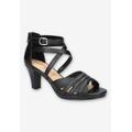 Extra Wide Width Women's Crissa Casual Sandal by Easy Street in Black (Size 8 1/2 WW)