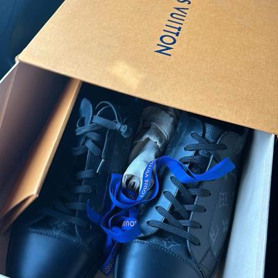 Louis Vuitton Shoes | Tennis As New Lv Authentic Changes For Some Gucci Or Sale 550 Dlls | Color: Black | Size: 12