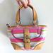 Coach Bags | Coach 1888 Hampton Striped Handbag | Color: Pink/Tan | Size: Os