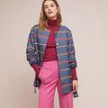 Anthropologie Jackets & Coats | Nwt Anthropologie Dolan Piccadilly Belted Tweed Striped Jacket, Size Xs | Color: Blue/Red | Size: Xs