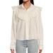 Free People Tops | Free People Hit The Road Eyelet Trim Blouse | Color: White | Size: Xs