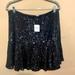 Free People Skirts | Nwt Free People Sequin Skirt | Color: Black | Size: L