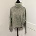American Eagle Outfitters Tops | American Eagle Outfitters Cropped Dolman Sleeve Turtleneck Sweatshirt | Color: Gray/Green | Size: L