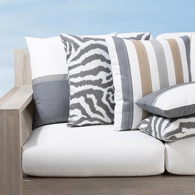 Serene Indoor/Outdoor Pillow Collection by Elaine Smith - Zadie, 12" x 20" Lumbar Zadie - Frontgate