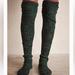 Free People Accessories | New Free People Mountain Weekend Over-The-Knee Knit Socks Green | Color: Green | Size: Os