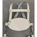 White Oval Leather Harness for Silver Cross Balmoral/Kensington Pram Reins