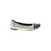 Attilio Giusti Leombruni Flats: Ivory Print Shoes - Women's Size 39 - Round Toe