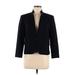 Nine West Blazer Jacket: Short Black Print Jackets & Outerwear - Women's Size 6