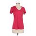 Nike Active T-Shirt: Red Activewear - Women's Size Small