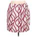 Casual Skirt: Burgundy Chevron Bottoms - Women's Size Large