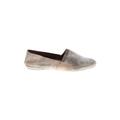 FRYE Flats: Slip-on Stacked Heel Casual Silver Shoes - Women's Size 8 - Almond Toe