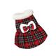 CBLdF Dog Clothes Autumn And Winter Pet Clothes Plaid Skirt Warm Princess Dress Small And Medium-sized Dog Cute Vest Chihuahua-red-xl