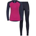 Odlo Womens Warm Base Layer Set Dark Sapphire XS