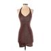 Divided by H&M Cocktail Dress - Mini: Brown Marled Dresses - Women's Size X-Small