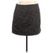 H&M Casual Mini Skirt Mini: Gray Tweed Bottoms - Women's Size 2X-Large