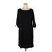 Talbots Casual Dress - Midi: Black Solid Dresses - Women's Size 1X