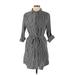 Love Notes Casual Dress - Shirtdress: Gray Dresses - Women's Size Large