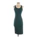 Wild Fable Casual Dress - Midi: Teal Solid Dresses - Women's Size Small