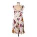 Old Navy Casual Dress: Ivory Floral Dresses - Women's Size Large