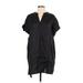 Carly Jean Casual Dress - Shift V Neck Short sleeves: Black Print Dresses - Women's Size Small