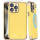 COOLQO Magnetic for iPhone 15 Pro Max Case 2X[Tempered Glass Screen Protector+Camera Lens Protectors] Shockproof Protective Phone Case for iPhone 15 Pro Max, Yellow Gold