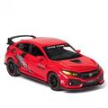 NAIRE for Diecast Toy Cars For HON&DA for CIVIC 1:32 Toy Car Metal Toy Diecasts & Toy Vehicles Car Model Car Toys (Color : Red)