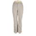 Gloria Vanderbilt Khaki Pant Straight Leg Boyfriend: Gray Print Bottoms - Women's Size 16 Petite