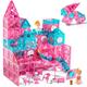 Doloowee Magnetic Building Blocks, 160 PCS Magnetic Tiles Set, Clear Magnet Educational Toys Gift for Toddlers Boys Girls 3 4 5 6 7 8 Years Old