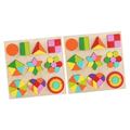 ibasenice 2 Sets Early Education Jigsaw Puzzle Toys Puzzles Building Blocks Cognitive Toy Baby Shape Puzzle Early Educational Toy Interactive Toy Brain Teaser Wooden Child