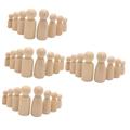 Amosfun 200 Pcs Unfinished Wood Dolls Handmade Peg Dolls Diy Drawing Wood Doll Kids Playset Decorative Doll Bodies Diy Wooden Doll Bamboo Child Painted Little Wooden Man