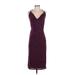 NBD Casual Dress - Sheath Cowl Neck Sleeveless: Purple Leopard Print Dresses - Women's Size 2X-Small