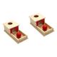 ERINGOGO 2pcs Materials for Preschool Object Ball Game for Toddler Kids Wooden Toys For Kids Object Permanence Drop Tray and Ball Drop Toys for Infants Puzzle Baby Bamboo