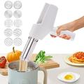 YUCHENGTECH Handheld Electric Pasta Maker with 10 Pasta Discs Portable Electric Noodle Maker Handheld Automatic Pasta Maker Machine Homemade Spaghetti Maker Machine 220V