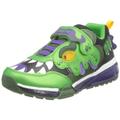 Geox J Bayonyc Boy Sneaker, Green Purple, 9 UK Child