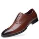 Classic Dress Shoes for Men, Oxford Patent Leather Business Men's Casual Shoes, Pointed Toe Black Dress Shoes Men, Tuxedo Dress Sneakers (Color : Brown, Size : 8 UK)