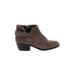 Vince Camuto Ankle Boots: Brown Solid Shoes - Women's Size 6 1/2 - Round Toe