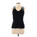 Fila Sport Active Tank Top: Black Print Activewear - Women's Size Medium
