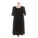 Gap Casual Dress - Shift Crew Neck Short sleeves: Black Print Dresses - Women's Size X-Large