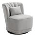 HOMYKA 23.6" Wide Swivel Barrel Accent Chair with Tufted Back