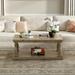 Rustic 45.2" Rectangular Coffee Table, Open Shelf End Table Center Table and Pine Wood Frame Sofa Table, for Living Room