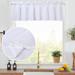 Waffle Semi-Sheer Rod Pocket Kitchen Tier Curtain and Valance Set