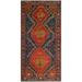 Noori Rug Fine Vintage Distressed Ailani Red/Navy Runner - 5'0" x 10'0"