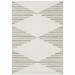 HomeRoots 8' X 11' Beige Grey Sage Green Pale Blue Brown And Charcoal Geometric Power Loom Stain Resistant Area Rug - 129.92