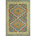 Noori Rug Sangat Flatweave Dora Gold/Grey Rug - 4'2" x 5'10"