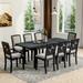 9 Pieces Extendable Dining Table Set with 24inch Removable Leaf , 6 Upholstered Armless Dining Chairs and 2 Padded Arm Chairs