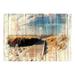 Peel & Stick Wall Mural - Beach on Distressed Wood- Removable Wallpaper